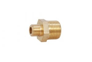 Hex Nipple Brass