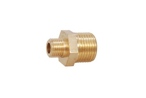 Hex Nipple Brass